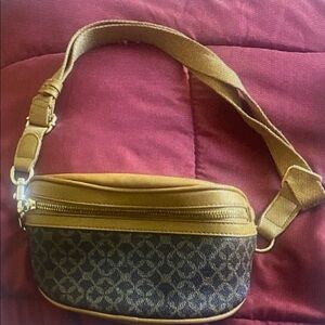 Brown and Tan Crossbody Bag